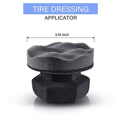 BBTO 10 Pack Tire Dressing Applicator Washable Tire Shine Applicator Dressing Pad Car Detailing Foam Sponge Reusable Tires Cleaner Sponge for No Mess Tires Detailing Supplies