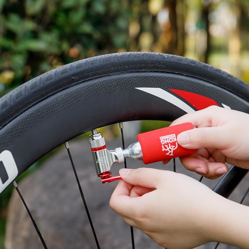 Bike Repair Tool Kit-Co2 Inflator Kits with Co2 Cartridges,8 in 1 Multi Tools, Tire Tube Patches & Tire Levers Included- Bike Maintenance Emergency Repair Tool Kit