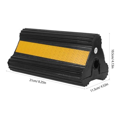 BETOOKY Heavy-Duty Rubber Wheel Chocks with Rope Handle 210x115x105mm Non-Slip Vehicle Blocks for Cars Trucks Trailers Rvs Stabilizer Tire Stops for Automotive Use