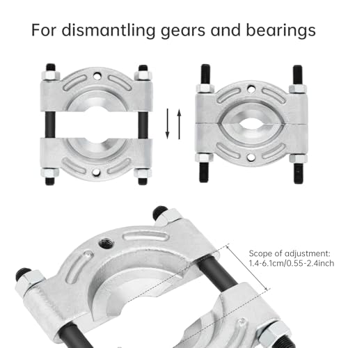 ChgImposs Heavy Duty Bearing Puller with 3/8 to 3 inch Jaw for Gear Pinion/Wheel Hub/Bearing Separator, Chrome-Plated Steel Splitter Tool - size: 3/8 to 3 inch