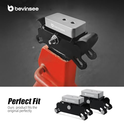 Bevinsee 3-4 Ton Jack Stand Adapter Compatible with BMW & MINI Compatible with Toyota Supra A90 Nissan GTR, Aluminum Car Lifting Jack Pad Repair Tool Frame Protector - color: Steel Silver