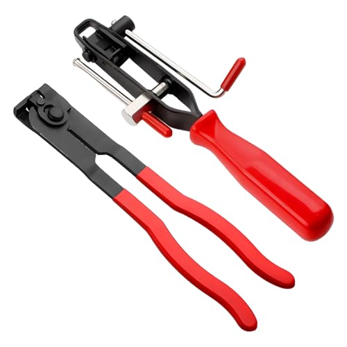 2 PCS CV Joint Boot Clamp Pliers, Heavy Duty CV Joint Ear Clamp Banding Tool Kit for Vacuum Hoses Clamping, Automotive Hose Axle Boot Crimp Pliers Set for Most Cars ATV UTV