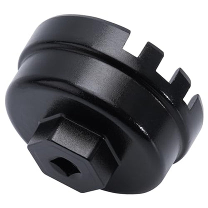 64mm 14 Flutes/6 Slots Oil Filter Cap Wrench Removal Tool Socket Compatible with Toyota, Lexus, Prius, and Scion Vehicles Equipped with 1.8L 4-Cylinder engines, Black Heavy-Duty Aluminum - size: 6 Slot, style: Aluminum - 6 Slot