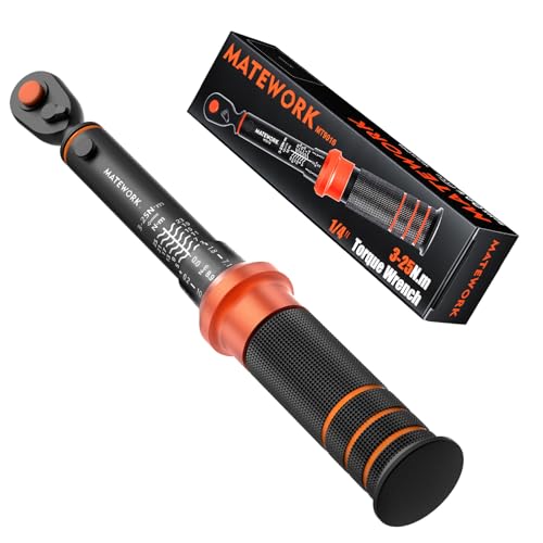 1/4 Torque Wrench, 3-25 Nm/26.6-221.3 in.lb, Mini 1/4" Drive Click Bike Torque Wrench Inch Pounds with 72-Tooth Dual-Direction, Small Bike Tool for Bicycle, MTB Maintenance, ±3% High Precision - size: 1/4-inch (mini, 3-25 nm /26.6-221.3 in.lb)