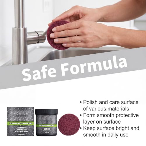 Ultracut Polishing Compound,Surface Restoration Polish With Pad,Multi-Surface Scratch Remover,Ultracut Surface Restoration Polish With Pad (2PC) - color: 2PC