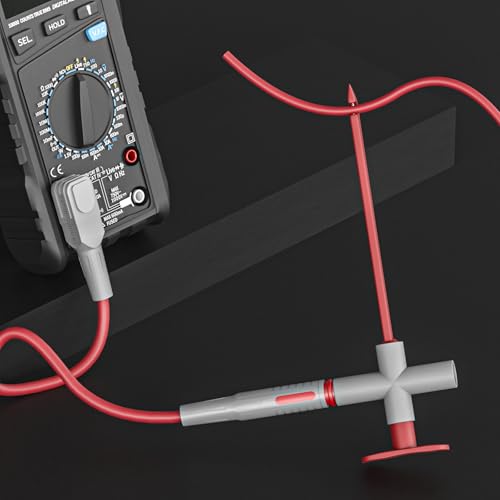 Goupchn 2PCS Multimeter Test Leads 4mm Banana Plug Male to Male | Puncture Probes, Wire-Piercing Test Clip Tool, For Multimeter Testing Automotive Car Repairing - style: P1033A