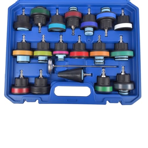 Coolant Pressure Tester Kit, 31pc Master Coolant Vacuum Refill Kit with 23 Radiator Adapters, Radiator Cooling System Pressure Tester Kit with Vacuum Pump Vacuum Purge and Refill Tool