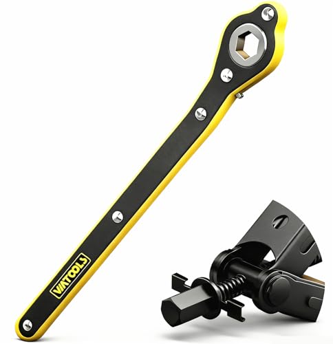 Car Jack Hexagon Ratchet Wrench (17mm) Scissor Jack Handle with Positive and Reversal Knob for Travel/Truck/SUV/Vans (Hexagon)