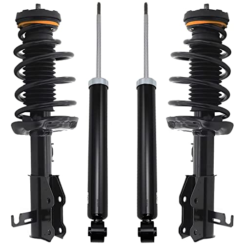 Detroit Axle - Front Struts w/Coil Springs Rear Shock Absorbers Replacement for 2011-2016 Buick LaCrosse FWD 2.4L - size: 4AQ47278/Shock Kit