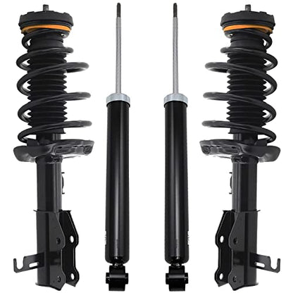 Detroit Axle - Front Struts w/Coil Springs Rear Shock Absorbers Replacement for 2011-2016 Buick LaCrosse FWD 2.4L - size: 4AQ47278/Shock Kit