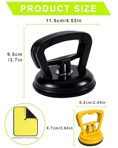 3 Pack Metal Car Dent Repair Kit, Aluminum Suction Cup Dent Puller, Dent Puller Tool for Hail Damage,Dent Repair Kit for Body（1pcs Large + 2pcs Small Suction Cups） - color: H/3PCS Metal Suction Cup