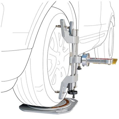 Wheel Alignment Comfort Kit, Turn Plates, Drive-On Ramps, Camber Caster KPI Gauge, Wheel Clamp, 4-Piece, DIY Home Garage - style: Comfort (4-Piece)