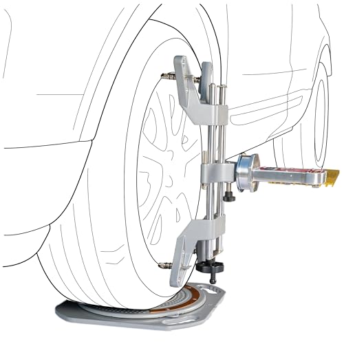 Wheel Alignment Comfort Kit, Turn Plates, Drive-On Ramps, Camber Caster KPI Gauge, Wheel Clamp, 4-Piece, DIY Home Garage - style: Comfort (4-Piece)