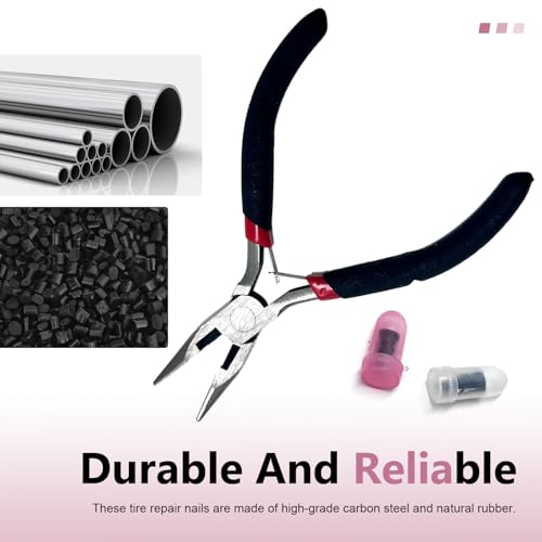30 PCS Tire Repair Kit, Rubber Nail Screw Plugs, Emergency Quick Puncture Repair Tools for Car, Motorcycle, Truck, ATV, SUV, Tractor