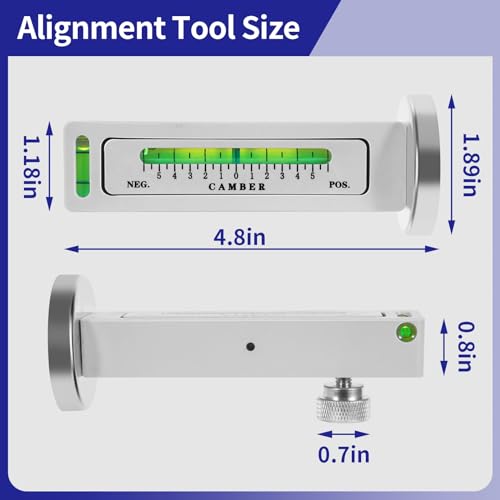 Ziopetru 2 Pack Adjustable Magnetic Gauge Tool, Wheel Camber, Caster Pillar and Wheel Alignment Tools for Automotive Truck RV Tire Repair - size: 2 PACK