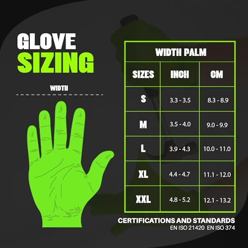 GRIPXX Herkules Grip Heavy Duty 8Mil Green Nitrile Gloves,3D Raised Diamond Texture-Latex & Powder Free-Industrial, Mechanic | Pack of (200 CT) - size: Small, style: Green - 200 Count