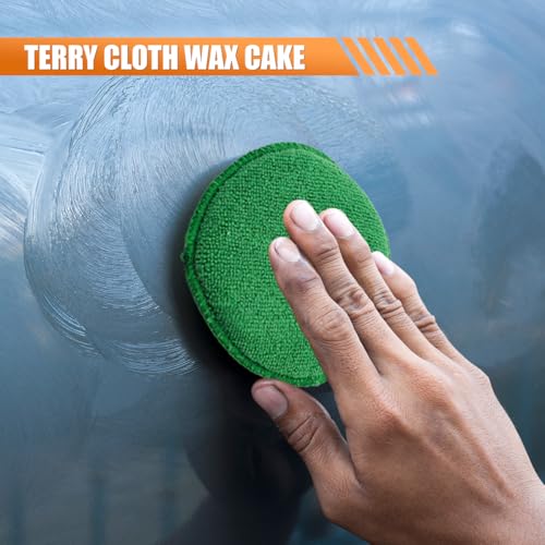 Craedli 9PCS Car Wash Cleaning Kit, Microfiber Auto Detailing Set with Wheel Brush, Wash Mitt, Sponge, Drying Towels & Applicator Pads, Vehicle Interior Exterior Wash Tools Supplies (Green) - color: Green