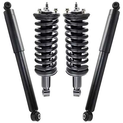 Detroit Axle - 4WD Front Struts and Rear Shocks Replacement for 2005 2006 2007 2008 2009 2010-2021 Nissan Frontier 4.0L - 4pc Set - size: 4AQ47260/Shock Kit