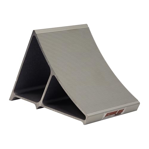 Extreme Max 5001.6792 Aluminum Wheel Chock – Lightweight Anti-Slip Tire Stabilizer with Ribbed Ramp and Claw Base for RVs, 5th Wheels, Trailers & Campers - style: Each