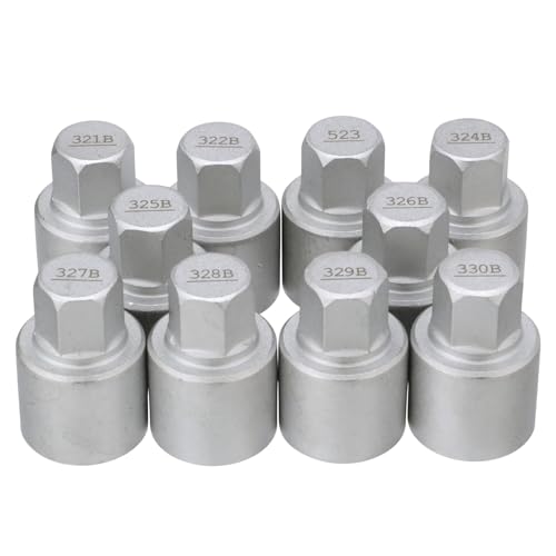 LTI TOOLS Wheel Locking Nut Key Kit 10 pcs, Compatible with Mercedes Benz “C” - Wheel Lock Key Set Lug Nut Removal Kit (LT4181)