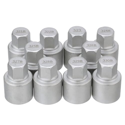 LTI TOOLS Wheel Locking Nut Key Kit 10 pcs, Compatible with Mercedes Benz “C” - Wheel Lock Key Set Lug Nut Removal Kit (LT4181)