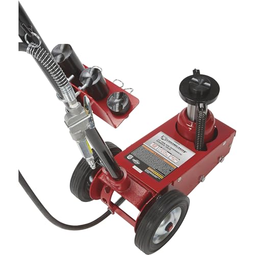 Strongway 22-Ton Quick Lift Air/Hydraulic Service Floor Jack | Controlled vehicle lifting, heavy shop use, stable positioning, professional garage service, durable steel construction - size: 22 Ton