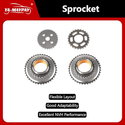 Engine Timing Chain Kit W/Sprocket & Tensioner & Guide Compatible with Audi Q5 Q7 S4 A4 A5 A6 A7 A8 3.0L OE# 06E109465BC 06E109465 06E109465AS 079109507AK
