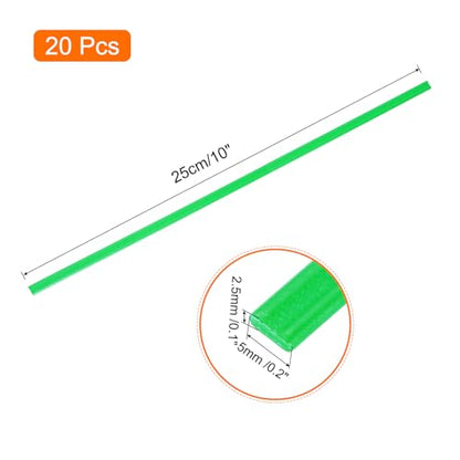 MECCANIXITY 20pcs 10 Inch Plastic Welding Rods PE Welding Strips Welder Rods for Plastic Welder, Car Bumper, Kayak Repair, Green - color: Green, size: 10 Inch