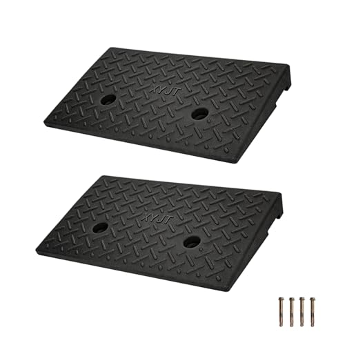 Curb Ramps for Driveway Curb Ramp 2.8 Inch Rise 2 Pack Threshold Ramp for Low Cars Ramps for Lawn Mower to Shed 7000lbs Load Capacity - size: 2.8''Height