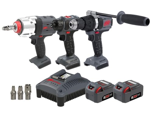 Ingersoll Rand IQV20-3D2WDXS 20V Cordless Combo Tool Kit, D3411 1/4" Screwdriver, D5241 1/2" Hammer Drill, W7153 DXS Impact - style: D3411, D5241 and W7153 Combo Kit