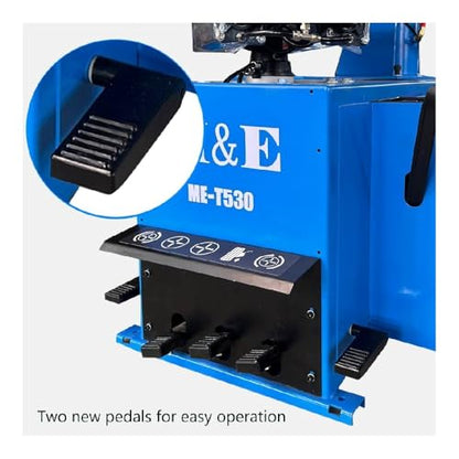 KATRAX ME-T530Z 2.0HP Tire Changer with Bead Blaster Double Assist Arm & ME-B600 Wheel Balancer Machine Combo - color: Blue530+600
