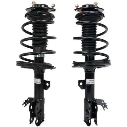 Detroit Axle - 2.5L Front 4pc Steering Knuckles Kit for 12-17 Toyota Camry, 2 Steering Knuckles & Wheel Bearing Hubs 2 Struts w/Coil Spring 2012 2013 2014 2015 2016 2017 Replacement Suspension - size: 4QU48648/ Big strut kit
