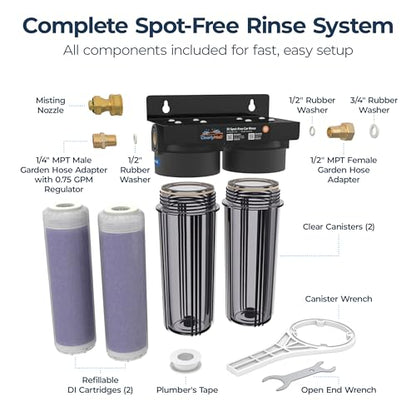 Deionized Spot-Free Car Wash Rinse System Unit, Spotless Water Deionizer for Car Washing, RV, and Motorcycle, Without Hose - size: Regular Without Hose