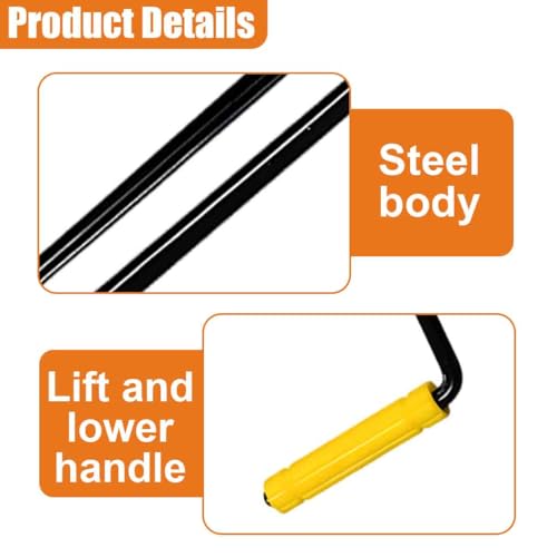 Car Scissor Jack Handle, Extended Steel Car Wheel Lug Wrench, Labor-Saving Automotive Tire Lift Replacement Tool, Jacks Lifting Accessories for Trailer SUV, Sedan, Truck Repair (Extended) - size: Extended