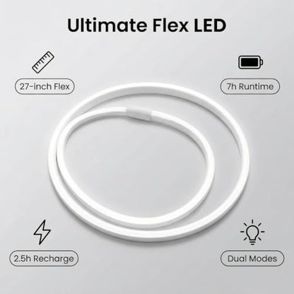 Flexible LED Flashlight Stick, 27" Bendable LED Work Light with High Lumen & 3 Brightness Modes, Rechargeable Inspection Light for Mechanics, Car Repair & Narrow Tight Spaces (1Pcs) - color: 1Pcs