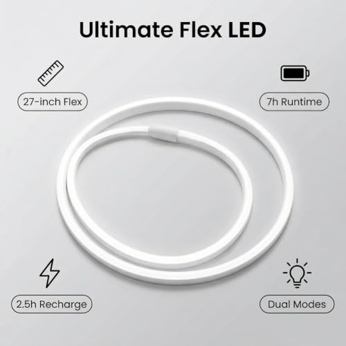 Flexible LED Flashlight Stick, 27" Bendable LED Work Light with High Lumen & 3 Brightness Modes, Rechargeable Inspection Light for Mechanics, Car Repair & Narrow Tight Spaces (3Pcs) - color: 3Pcs