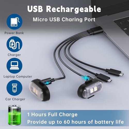 8PCS Wireless LED Strobe Lights with Remote Control,8 Colors Waterproof Anti-Collision USB Charing Led Warning Light, High Brightness Wireless LED Lights for Car Drone Truck Motorcycle Aircraft Bike