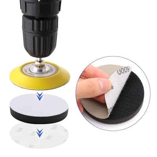 6 Pack Interface Pads, 3 Inch Hook and Loop Soft Density Sponge Cushion Buffer Backing Pad, Foam Sanding Interface Pads for Orbital Sander Automotive Woodworking Polishing - size: 3 inch - 6 Pack