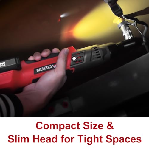 AOBEN 21V 3/8" Cordless Ratchet Wrench Kit-74 Ft-lbs Brushless Electric Power Ratchet with Variable Speed, 2X2000mAh Lithium-Ion Battery, Charger, 8 Sockets, 1/4" & 1/2" Adaptors, 3" Extension Bar - style: AB733-2