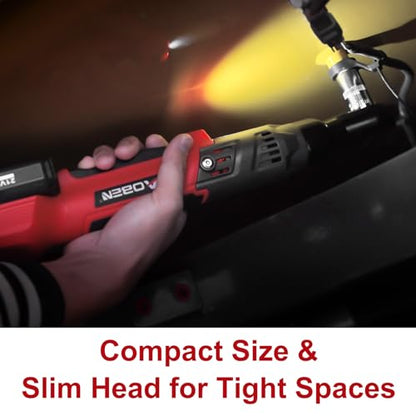 AOBEN 21V 3/8" Cordless Ratchet Wrench Kit-74 Ft-lbs Brushless Electric Power Ratchet with Variable Speed, 2X2000mAh Lithium-Ion Battery, Charger, 8 Sockets, 1/4" & 1/2" Adaptors, 3" Extension Bar - style: AB733-2