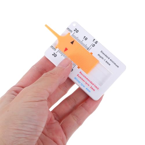 INOOMP Tire Tread Depth Gauge Tool Ensuring Safe Driving Accuracy for Car and Truck 3pcs with Wide Measurement Range 0-20mm Compact Plastic and Iron Construction for Automotive Use