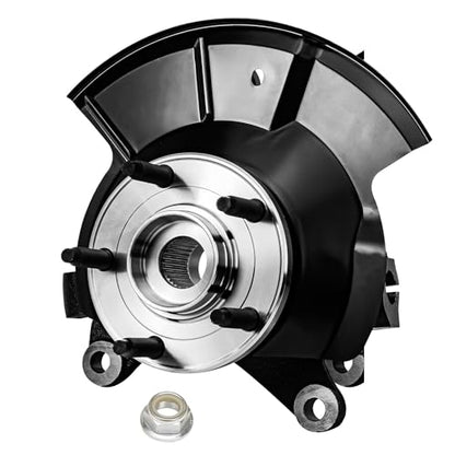 Detroit Axle - Front Left Steering Knuckle for 2011-2014 Ford Edge 2011-2015 Lincoln MKX, Driver Side Steering Knuckle & Wheel Bearing Hub Assembly 2012 2013 Replacement - size: KA057/Kit