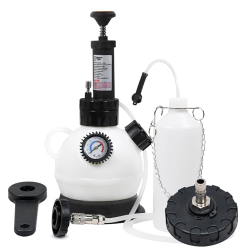 SMOTIVEPRO 2L Manual Brake Bleeder Fluid Pump, One Man Professional Brake Bleeder Kit Suitable for Hyundai,Mitsubishi,Nissan,Subaru,Chrysler,Dodge,Ford(Late Model) and Some Lincoln Cars - size: with 50.7MM adapter(Hyundai,Nissan,Subaru,Chrysler
