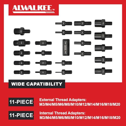 24-Piece Slide Hammer Set, Dowel Pin Puller - Remove Bushings, Bearings, Dowel Pins, Seals, and Frozen Parts with Attachments