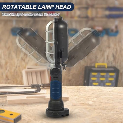 (Improved) NextLED NT-5571 Rechargeable Magnetic LED Work Light, 1000 LM Trouble Light, Cordless LED Drop Light, Mechanic Flashlight for Garage, Enhanced Magnetic Base & Hook, Automotive Tasks