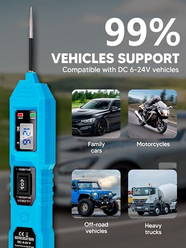 6-24V DC Circuit Tester Automotive, Power Circuit Probe Tester, Test Light, Voltage Tester, Automotive Short Circuit Breaker Finder Electrical Tools