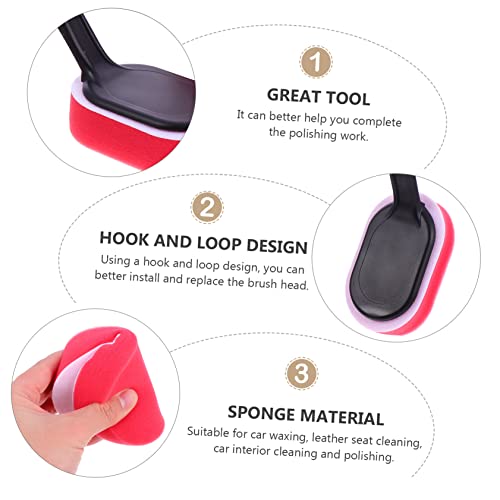 MAGICLULU 15pcs Car Detailing Brush Set Ergonomic Handle Tire Waxing Sponge Applicator for Wheel Cleaning and Maintenance Car Cleaning Tool for Tire Shine and Detailing