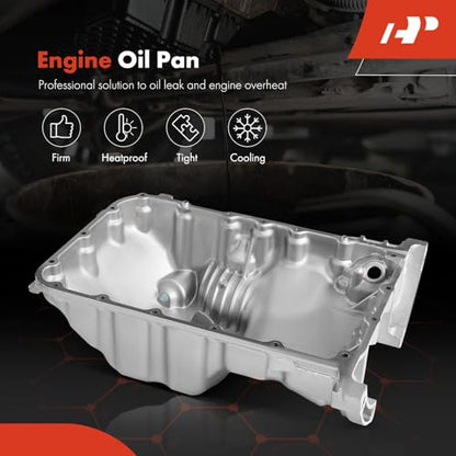 A-Premium Engine Oil Pan Sump with Drain Plug Compatible with Honda Accord 2008-2017, Crosstour 2012-2015, Odyssey 2008-2017, Pilot 2009-2015, Ridgeline 2009-2014 & Acura MDX, RDX, RL, 3.0L 3.5L 3.7L
