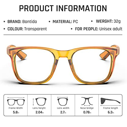 Safety Glasses Anti-Fog Goggles Protective Eyewear Anti Blue Light Protection Glasses For Women And Men - color: Orange