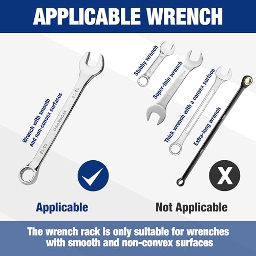 WORKPRO 2-Piece Wrench Organizer, 24-Slot Wrench Holder Set with Lock Cover | Plastic Wrench Storage Metric & SAE Compatibility (Up to 19mm or 7/8), Premium Quality Tool Trays with Carrying Handle - style: Plastic Wrench Organizer(2PC)